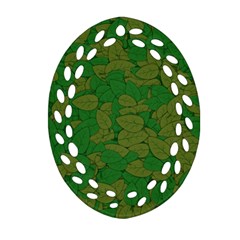 Vectors Leaves Background Plant Oval Filigree Ornament (two Sides) by Askadina