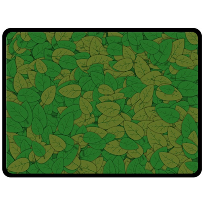 Vectors Leaves Background Plant Two Sides Fleece Blanket (Large)