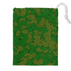 Vectors Leaves Background Plant Drawstring Pouch (5xl) by Askadina