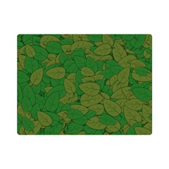 Vectors Leaves Background Plant Premium Plush Fleece Blanket (mini) by Askadina