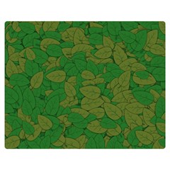 Vectors Leaves Background Plant Premium Plush Fleece Blanket (medium) by Askadina