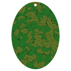 Vectors Leaves Background Plant Uv Print Acrylic Ornament Oval by Askadina