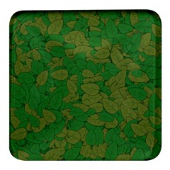 Vectors Leaves Background Plant Square Glass Fridge Magnet (4 Pack) by Askadina