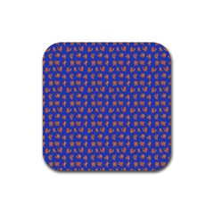 Cute Sketchy Monsters Motif Pattern Rubber Coaster (square) by dflcprintsclothing