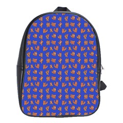 Cute Sketchy Monsters Motif Pattern School Bag (xl) by dflcprintsclothing