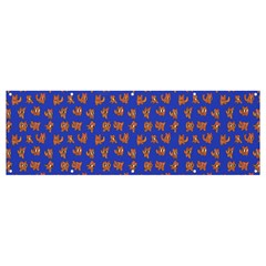 Cute Sketchy Monsters Motif Pattern Banner And Sign 12  X 4 