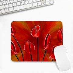 Flowers Red Small Mousepad by Askadina