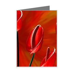 Flowers Red Mini Greeting Card by Askadina