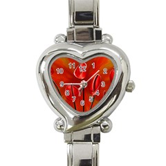 Flowers Red Heart Italian Charm Watch by Askadina