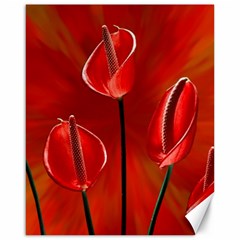 Flowers Red Canvas 16  X 20  by Askadina