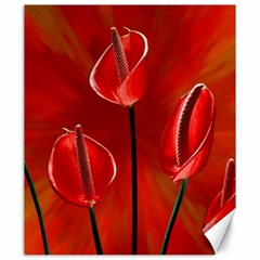 Flowers Red Canvas 20  X 24  by Askadina