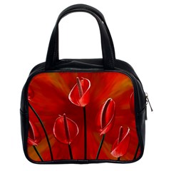 Flowers Red Classic Handbag (two Sides) by Askadina