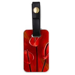 Flowers Red Luggage Tag (one Side) by Askadina