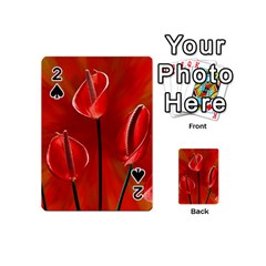 Flowers Red Playing Cards 54 Designs (mini) by Askadina