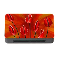 Flowers Red Memory Card Reader With Cf by Askadina