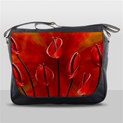 Flowers Red Messenger Bag by Askadina