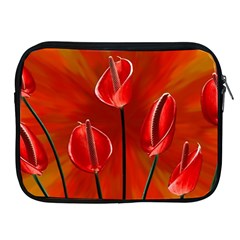 Flowers Red Apple Ipad 2/3/4 Zipper Cases by Askadina