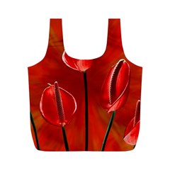 Flowers Red Full Print Recycle Bag (m) by Askadina