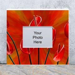 Flowers Red White Wall Photo Frame 5  X 7  by Askadina