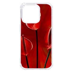 Flowers Red Iphone 14 Pro Tpu Uv Print Case by Askadina