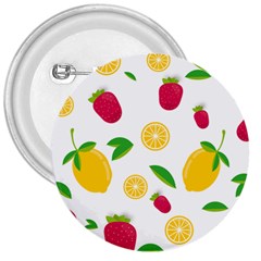 Strawberry Lemons Fruit 3  Buttons by Askadina