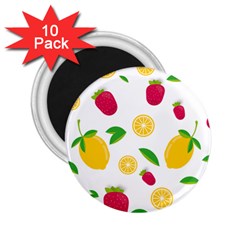 Strawberry Lemons Fruit 2 25  Magnets (10 Pack)  by Askadina