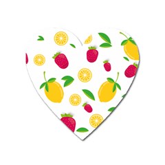 Strawberry Lemons Fruit Heart Magnet by Askadina