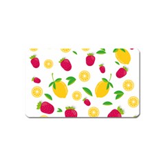 Strawberry Lemons Fruit Magnet (name Card) by Askadina