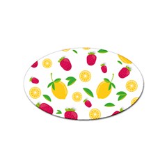 Strawberry Lemons Fruit Sticker Oval (10 Pack) by Askadina