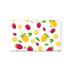 Strawberry Lemons Fruit Sticker Rectangular (100 Pack) by Askadina