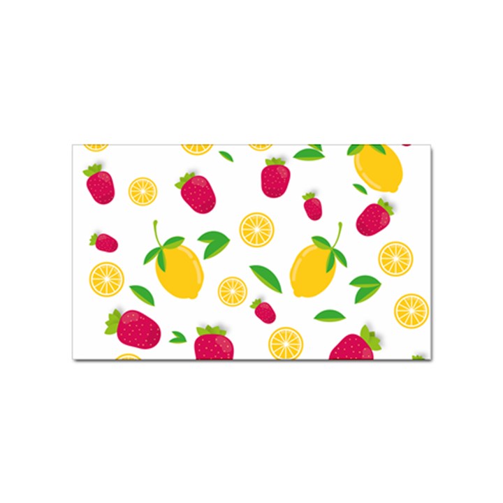 Strawberry Lemons Fruit Sticker Rectangular (100 pack)