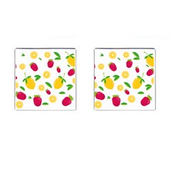 Strawberry Lemons Fruit Cufflinks (square) by Askadina