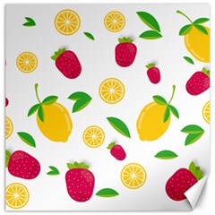 Strawberry Lemons Fruit Canvas 16  X 16  by Askadina