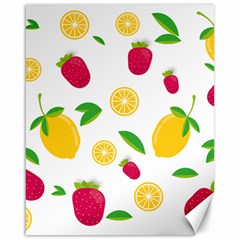 Strawberry Lemons Fruit Canvas 16  X 20  by Askadina