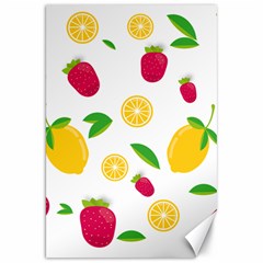 Strawberry Lemons Fruit Canvas 20  X 30  by Askadina