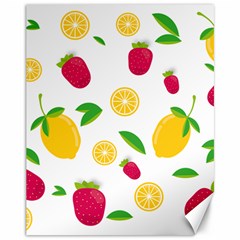 Strawberry Lemons Fruit Canvas 11  X 14  by Askadina