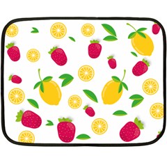 Strawberry Lemons Fruit Fleece Blanket (mini) by Askadina