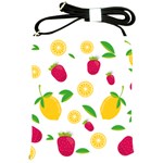 Strawberry Lemons Fruit Shoulder Sling Bag Front