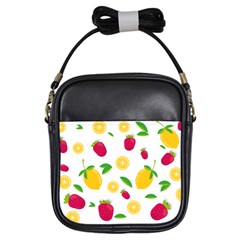 Strawberry Lemons Fruit Girls Sling Bag by Askadina