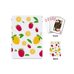 Strawberry Lemons Fruit Playing Cards Single Design (mini) by Askadina