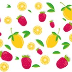 Strawberry Lemons Fruit Play Mat (Square) Front