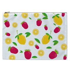 Strawberry Lemons Fruit Cosmetic Bag (xxl) by Askadina