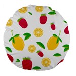 Strawberry Lemons Fruit Large 18  Premium Round Cushions Front