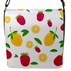 Strawberry Lemons Fruit Flap Closure Messenger Bag (s) by Askadina