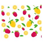 Strawberry Lemons Fruit Two Sides Premium Plush Fleece Blanket (Kids Size) 50 x40  Blanket Front