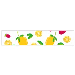 Strawberry Lemons Fruit Small Premium Plush Fleece Scarf