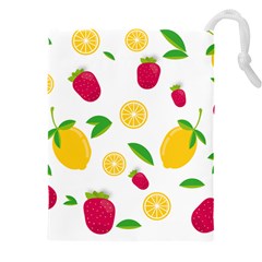 Strawberry Lemons Fruit Drawstring Pouch (5xl) by Askadina