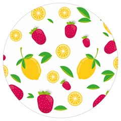 Strawberry Lemons Fruit Round Trivet by Askadina