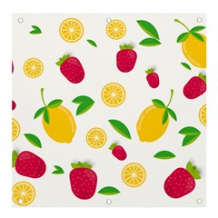 Strawberry Lemons Fruit Banner And Sign 4  X 4  by Askadina