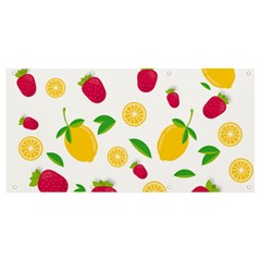 Strawberry Lemons Fruit Banner And Sign 8  X 4  by Askadina